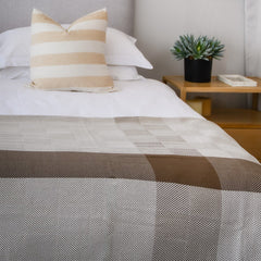 Protea Throw - Geometry | Coffee/Cobblestone