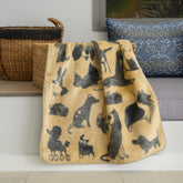 Finesse Pet Blanket - Cartoon Dogs | Steel/Bone