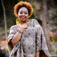 High Bulk Jacquard Wrap - Rwanda | Choc/Biscuit