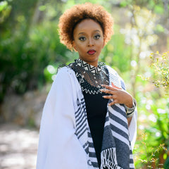 High Bulk Jacquard Wrap - Xhosa | Black/Brilliant White