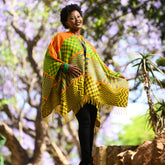 High Bulk Jacquard Wrap - Kente | Gold/Emerald