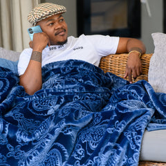 Faux Mink Bella - Plain | Navy