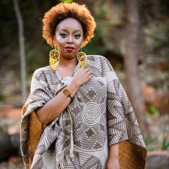 High Bulk Jacquard Wrap - Rwanda | Choc/Biscuit