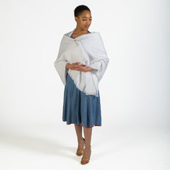 High Bulk Geo Shawl - Diamond | New White