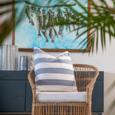 Scatter - Protea Chenille Broad Stripe | Wild Dove/White