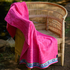 Beach Towel - Ndebele Geo | Cerise