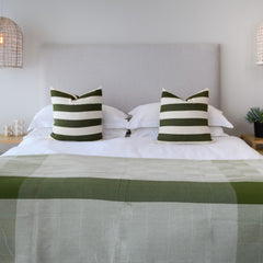 Protea Throw - Geometry | Hunter/Olive