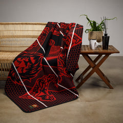 Berea - King's Birthday Blanket 2025 | Black/Scarlet/Natural