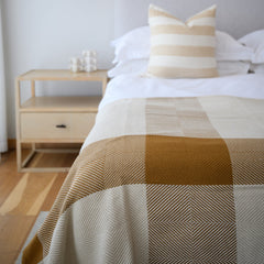 Protea Throw - Geometry | Leather/Bone