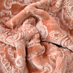 Faux Mink Bella - Plain | Coral Pink