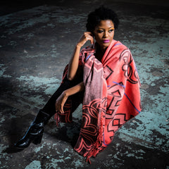 YBD Throw - Semomotela | Dark Coral/Coral/Pink