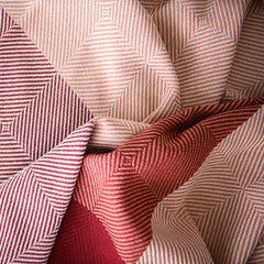 Protea Throw - Geometry | Garnet/Canyon