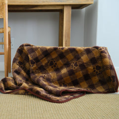 Finesse Pet Blanket - Gingham Prints | Choc/Caramel