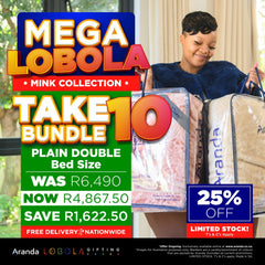 Lobola Bundle - Take 10 | 1 Ply Dbl Queen Mink Plain Assorted