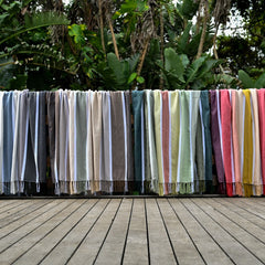 Protea Pin Stripe - Sunset | Black/Steel