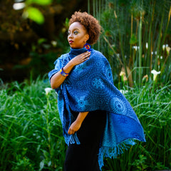 High Bulk Jacquard - Shweshwe | Navy/Utrillo Blue