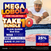 Lobola Bundle - Take 10 | 1 Ply Queen Plain Mink Bella Assorted