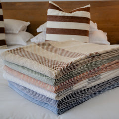 Protea Throw - Dunes | Iron/Black