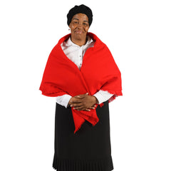 High Bulk Geo Shawl - Diamond | Chilli Red