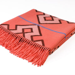 YBD Throw - Semomotela | Dark Coral/Coral/Pink