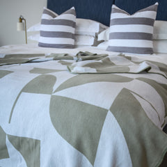 Amanda Cotton - Shapes | Olive/White