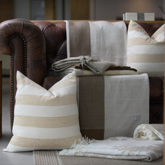 Scatter - Protea Chenille Broad Stripe | Bone/Natural