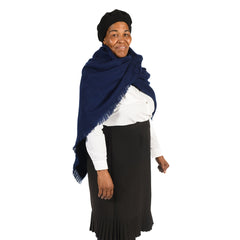 High Bulk Geo Shawl - Diamond | Stonehill Blue