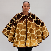 Wearing Cape - Giraffe Skin | Choc/Ivory