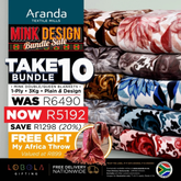Lobola Bundle - Take 10 | 1 Ply Dbl Queen Mink Designs Assorted