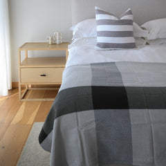 Protea Throw - Geometry | Steel/Wild Dove