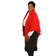 High Bulk Geo Shawl - Diamond | Chilli Red