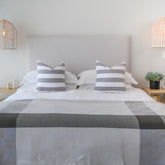 Protea Throw - Geometry | Steel/Wild Dove