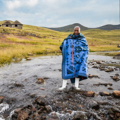 Basotho - Renoka | Bottle/Cobalt/Orange