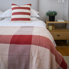 Protea Throw - Geometry | Garnet/Canyon