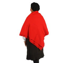 High Bulk Geo Shawl - Diamond | Chilli Red