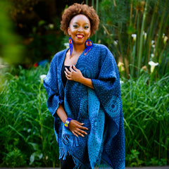 High Bulk Jacquard - Shweshwe | Navy/Utrillo Blue