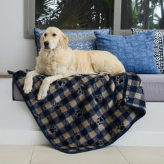 Finesse Pet Blanket - Gingham Prints | Navy/Cobble