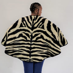 Wearing Cape - Zebra Skin | Black/Ivory
