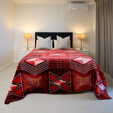 Faux Mink Bella - African Beads | Maroon / Pink