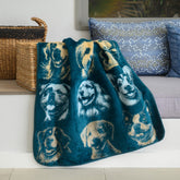 Finesse Pet Blanket - Breeds | Teal/Silver