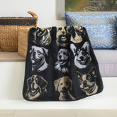 Finesse Pet Blanket - Breeds | Black/Silver