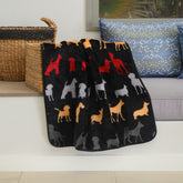 Finesse Pet Blanket - Rainbow Dogs | Black/Steel
