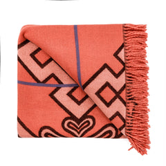 YBD Throw - Semomotela | Dark Coral/Coral/Pink