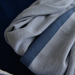 Protea Throw - Geometry | Midnight/Overcast Sky