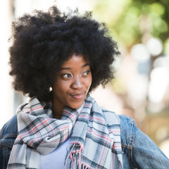 Twill Scarf - Maciver | Wild Dove/Dark Coral