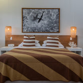 Luxury Wool Blanket - Diagonal | Hazelnut/Sahara