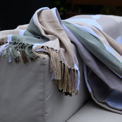 Protea Pin Stripe - Sunset | Cocoa/Coffee