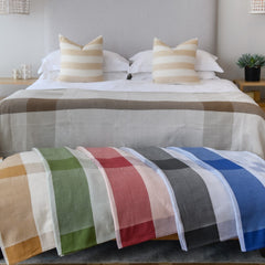 Protea Throw - Geometry | Hunter/Olive