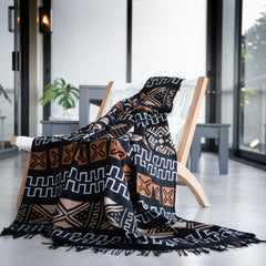Amanda Cotton - Mud Cloth Multi | Black/Clay