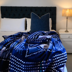 Faux Mink Bella - African Beads | Navy/Saxe Blue